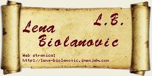 Lena Biolanović vizit kartica
